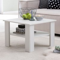 FineBuy Couchtisch SV51868 Holz 60 x 42 x 60 cm Design Holztisch mit Ablage, Wohnzimmertisch Coffee Table, Sofatisch Loungetisch, Kaffeetisch Stubentisch mit Stauraum, Tisch Wohnzimmer