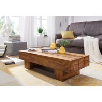 Wohnling Sheesham Couchtisch Massiv 120 x 45 x 30 cm Massivholz