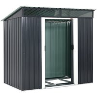 Casaria Gardebruk Geräteschuppen Anthrazit Metall 196x122x180cm