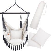 Casaria Detex Hängesessel Creme 170x100x150cm