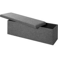 Casaria Casaria Sitzbank Dunkelgrau 115x38x38cm mit Stauraum faltbar