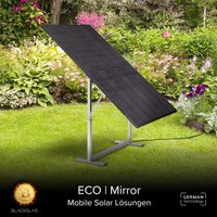 BLACKGLAS Sichtschutz SolarScreen ECOmirror Hochformat 445Wp Solarmodul, 7-stufig verstellbar, Balkonkraftwerk