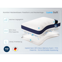 Arga Home AH Luna Soft Komfortkissen mit Visco und Soft-Schaum – 70x46 cm