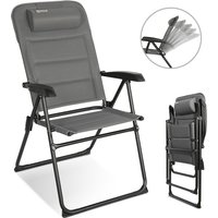 Homecall Campingstuhl Gartenstuhl Klappbar, UV+ Olefin-Stoff, 5 fach verstellbar, bis 150kg