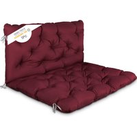 Homecall Bankauflage Sitzkissen mit Rückenlehne , Nordisches Design, für Gartenbank, 120x140x12 cm
