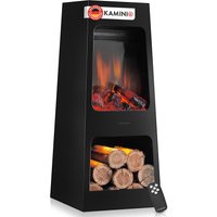 KAMINIO KAMINIO Elektrischer Gartenkamin KAI L - Elektro Terrassenofen - Schwarz