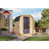 Karibu Karibu 38 mm Fassauna Elina S inkl. 3,6kW Saunaofen integr. Strg.