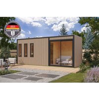 Karibu Karibu 73 mm Saunahaus Mila Premium Douglasie inkl. 9kW Saunaofen integr. Strg.