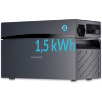SUNSHARE SUNSHARE Glory 1,5 kWh Balkonkraftwerk-Speicher, Hybrid-Wechselrichter, Notstrom, App, IP65