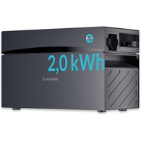 MAS ELEKTRONIK SUNSHARE Glory 2 kWh Balkonkraftwerk-Speicher, Hybrid-Wechselrichter, Notstrom, App, IP65, Dual-MPPT