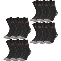 Black+Decker Herren Damen Unisex Sport Socken Essential Crew Baumwolle Black Grey Melange - 6er 9er 12er Pack