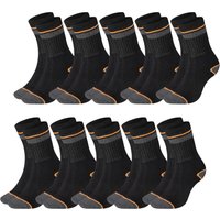 Black+Decker Unisex Herren Damen Arbeitssocken Heavy Fabric Crew - 5er 10er 15er Sparpack