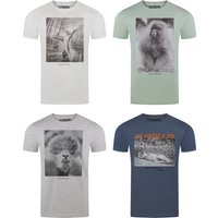 Jeans Direct 60% Rabatt auf das 4er Set RIVCharly Rundhals TShirts für Herren
