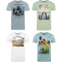 riverso Herren Rundhals T-Shirt RIVLukas Regular Fit 4er Pack riverso Herren Rundhals T-Shirt RIVLukas Regular Fit 4er Pack
