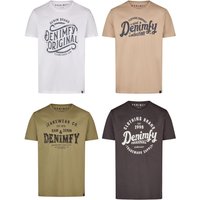 DENIMFY Tshirt Herren Baumwolle Regular Fit DFNuri 4er Pack Set DENIMFY Tshirt Herren Baumwolle Regular Fit DFNuri 4er Pack Set