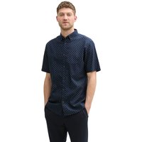 Tom Tailor Herren Kurzarm Hemd PRINTED COTTON LINEN SHIRT - Regular Fit Tom Tailor Herren Kurzarm Hemd PRINTED COTTON LINEN SHIRT - Regular Fit
