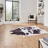 Faux Cow Print Black White