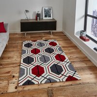 Hong Kong 7526 Cream Red Rug