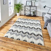 Matrix MT24 Geometric Grey Beige Rug