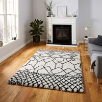 Scandi Berber G276 White Black Rug