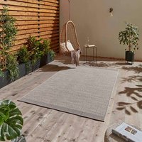Stitch 9683 Beige Black Indoor Outdoor Rug