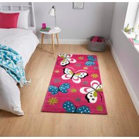 Large Pink Butterfly Rug