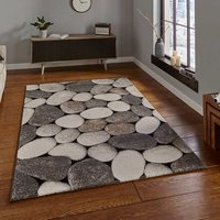Woodland 2099 Cream Grey Funky Rug