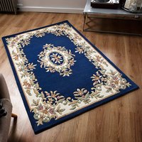 Royal Aubusson Rug Blue Cream