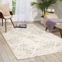 Damask Faded Rug Ivory DAS03