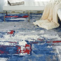 Grey Blue Twilight Rug Abstract TWI20