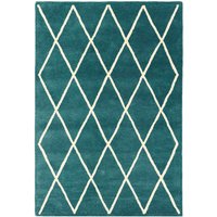 Albany Rug Diamond Teal Wool