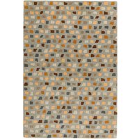 Reef Rug RF07 Pixel Grey Multi Wool