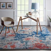 Abstract Artworks ATW01 Navy Brick Rug