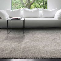 Grey Silver Shaggy Wool Mix Rug 927