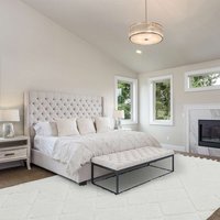 Ariana AR04 Vanilla Soft Fringed Rug