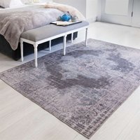 Blue Black Persian Washable Rug Kaya Roya KY05