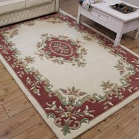 Royal Aubusson cream rose rug
