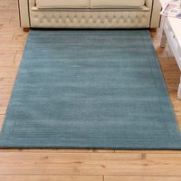 Teal SM Large wool plain rugs