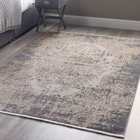 Origins Vintage Medallion Blue Grey Heritage Rug