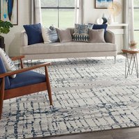 Twilight TWI10 Ivory Navy Modern Rug