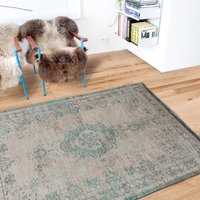 Medallion Jade Oyster 8259 Indoor Outdoor Washable Eco Rug