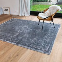 Medallion Stone Grey 9148 Indoor Outdoor Washable Eco Rug