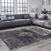 Medallion Mineral Black 8263 Indoor Outdoor Washable Eco Rug