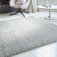 Payton Silver Shaggy Fluffy Rug