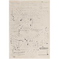 Valley Ivory Charcoal Route Soft Rug