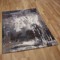 Hardwearing Modern Blue Abstract Galleria Rug 2626