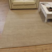 Beige SM Large wool plain rugs Runner