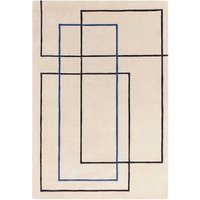 Reef Rug RF19 Outline Cream Blue Wool