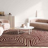 Reef Wool Rug RF29 Curve Plum