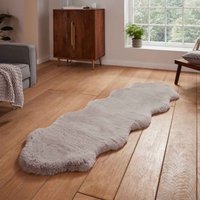 Super Teddy Silver Soft Faux Sheepskin